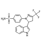 CAS#: 313236-73-6， 4-[5-(1H-Indol-3-Yl)-3-(Trifluoromethyl)-4,5-Dihydro-1H-Pyrazol-1-Yl]Benzenesulfonamide