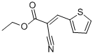 structure of CAS# 31330-51-5, Ethyl 2-Cyano-3-(2-Thienyl)Acrylate;2-Cyano-3-(2-Thienyl)Propenoic Acid Ethyl Ester;2-Cyano-3-(2-Thienyl)Acrylic Acid Ethyl Ester;Alpha-Cyano-2-Thiopheneacrylicaciethylester