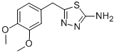 structure of CAS# 313957-85-6, 5-(3,4-Dimethoxy-Benzyl)-[1,3,4]Thiadiazol-2-Ylamine;5-(3,4-Dimethoxybenzyl)-1,3,4-Thiadiazol-2-Amine(SALTDATA: FREE);1,3,4-Thiadiazol-2-Amine, 5-[(3,4-Dimethoxyphenyl)Methyl]-;5-(3,4-DIMETHOXY-BENZYL)-[1,3,4]THIADIAZOL-2-YLAMINE