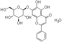 CAS#: 314041-17-3， 7-(beta-D-Glucopyranosyloxy)-5,6-Dihydroxy-2-Phenyl-4H-1-Benzopyran-4-One Monohydrate