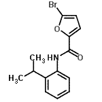 结构式 CAS# 314055-67-9, 5-溴-N-(2-异丙基苯基)-2-糠酰胺