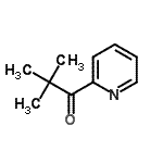 结构式 CAS# 31595-32-1, 2,2-二甲基-1-(2-吡啶基)-1-丙酮