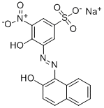 CAS 登录号：3179-84-8， 4-羟基-3-硝基-5-[(2Z)-2-(2-氧代萘-1-亚基)肼基]苯磺酸钠