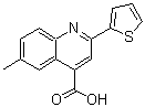 结构式 CAS# 31792-49-1, 6-甲基-2-(2-噻吩基)-4-喹啉羧酸