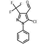 structure of CAS# 318288-78-7, 5-Chloro-1-Phenyl-3-(Trifluoromethyl)-1H-Pyrazole-4-Carbaldehyde;5-chloro-<wbr>1-phenyl-<wbr>3-(triflu<wbr>oromethyl<wbr>)-1H-pyra<wbr>zole-4-ca<wbr>rbaldehyde;5-chloro-1-phenyl-3-(trifluoromethyl)pyrazole-4-carbaldehyde;5-Chloro-<wbr>1-phenyl-<wbr>3-trifluo<wbr>romethyl-<wbr>1H-pyrazo<wbr>le-4-carb<wbr>aldehyde