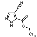 结构式 CAS# 318497-88-0, 乙基4-氰基-1H-吡唑-5-羧酸酯