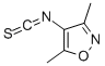 structure of CAS# 321309-27-7, 3,5-Dimethyl-4-Isoxazolyl Isothiocyanate;3,5-Dimethyl-4-Isothiocyanatoisoxazole, 3,5-Dimethyl-4-Isocyanato-1,2-Oxazole;Isoxazole, 4-Isothiocyanato-3,5-Dimethyl- (9CI);3,5-Dimethylisoxazol-4-Yl Isothiocyanate