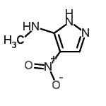 structure of CAS# 321533-59-9, N-Methyl-4-Nitro-1H-Pyrazol-5-Amine;MFCD00127307;N-methyl-4-nitro-1H-pyrazol-3-amine;N-methyl-4-nitro-1H-pyrazol-5-amine
