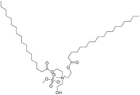 CAS#: 32208-04-1， (2-Hydroxyethyl)methylbis(2-((1-oxooctadecyl)oxy)ethyl)ammonium methyl sulphate
