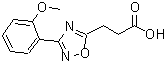 structure of CAS# 322725-48-4, 3-[3-(2-Methoxyphenyl)-1,2,4-Oxadiazol-5-Yl]Propanoic Acid;1,2,4-OXADIAZOLE-5-PROPANOICACID, 3-(2-METHOXYPHENYL)-;3-[3-(2-M<wbr>ethoxy-ph<wbr>enyl)-[1,<wbr>2,4]oxadi<wbr>azol-5-yl<wbr>]-propion<wbr>ic acid;3-[3-(2-methoxyphenyl)-1,2,4-oxadiazol-5-yl]propanoic acid