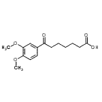structure of CAS# 32435-16-8, 7-(3,4-Dimethoxyphenyl)-7-Oxoheptanoic Acid;7-(3,4-Dimethoxyphenyl)-7-oxoheptanoic acid