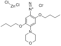 CAS 登录号：32457-96-8， 2,5-二丁氧基-4-吗啉基偶氮苯氯化物氯化锌