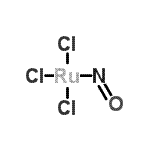 structure of CAS# 32535-76-5, Ruthenium(4+) Chloride Oxoazanide (1:3:1);Ruthenium(II) Nitrosyl Chloride Monohydrate