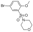 structure of CAS# 325809-68-5, 4-(5-Bromo-2-Methoxybenzenesulphonyl)Morpholine;4-(5-BROMO-2-METHOXYBENZENESULPHONYL)MORPHOLINE;4-Bromo-2-(Morpholin-4-Ylsulphonyl)Anisole 98%;4-(5-BROMO-2-METHOXYPHENYLSULFONYL)MORPHOLINE