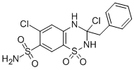 CAS 登录号：32586-76-8， 3,6-二氯-1,1-二氧代-3-(苯基甲基)-2,4-二氢苯并[e][1,2,4]噻二嗪-7-磺酰胺