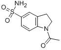 structure of CAS# 3264-38-8, 1-Acetyl-5-Indolinesulfonamide;1-Acetylindoline-5-Sulphonamide;1-ACETYL-5-INDOLINESULFONAMIDE