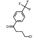 structure of CAS# 327617-82-3, 4-Chloro-1-[4-(Trifluoromethyl)Phenyl]-1-Butanone;4-Chloro-1-oxo-1-(4-trifluoromethylphenyl)butane;MFCD02260641