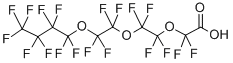 structure of CAS# 330562-41-9, Perfluoro-3,6,9-Trioxatridecanoic Acid;PERFLUORO-3,6,9-TRIOXATRIDECANOIC ACID
