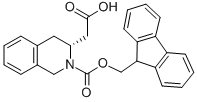 structure of CAS# 332064-67-2, Fmoc-(R)-2-Tetrahydroisoquinoline Acetic Acid;3(1H)-Isoquinolineacetic  Acid,  2-[(9H-Fluoren-9-Ylmethoxy)Carbonyl]-3,4-Dihydro-,  (3R)-;FMOC-(R)-1,2,3,4-TETRAHYDROISOQUINOLINE-3-ACETIC ACID;FMOC-(R)-2-TETRAHYDROISOQUINOLINE ACETIC ACID
