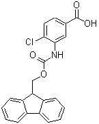 结构式 CAS# 332121-92-3, N-芴甲氧羰基-3-氨基-4-氯苯甲酸