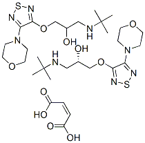 CAS 登录号：33305-95-2， (S)-二[3-[3-(叔丁基氨基)-2-羟基丙氧基]-4-吗啉基-1,2,5-噻二唑]马来酸盐