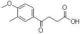 结构式 CAS# 33446-14-9, 4-(4-甲氧基-3-甲基苯基)-4-氧代丁酸