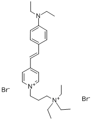 CAS#: 336185-20-7， 4-((E)-2-[4-(Diethylamino)Phenyl]Ethenyl)-1-[3-(Triethylammonio)Propyl]Pyridinium Dibromide