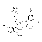 CAS#: 33625-61-5， 3-[4-(Acetylsulfamoyl)Butyl]-5-Cyano-2-[3-(5-Cyano-1,3-Diethyl-1,3-Dihydro-2H-Benzimidazol-2-Ylidene)-1-Propen-1-Yl]-1-Ethyl-2,3-Dihydro-1H-3,1-Benzimidazol-1-Ium Bromide