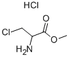 structure of CAS# 33646-31-0, DL-3-Chloroalanine Methyl Ester Hydrochloride;D,L-BETA-CHLOROALANINE, METHYL ESTER, HYDROCHLORIDE;DL-Alanine, 3-Chloro-, Methyl Ester, Hydrochloride;Methyl 2-Amino-3-Chloropropanoate Hydrochloride