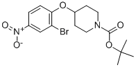 structure of CAS# 337520-16-8, Tert-Butyl 4-(2-Bromo-4-Nitrophenoxy)Piperidine-1-Carboxylate;Tert-Butyl 4-(2-Bromo-4-Nitrophenoxy)Piperidine-1-Carboxylate;T-Butyl 4-(2-Bromo-4-Nitrophenoxy)Piperidine-1-Carboxylate