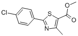 structure of CAS# 337924-65-9, Methyl 2-(4-Chlorophenyl)-4-Methyl-1,3-Thiazole-5-Carboxylate;METHYL 2-(4-CHLOROPHENYL)-4-METHYL-1,3-THIAZOLE-5-CARBOXYLATE;METHYL 2-(4-CHLOROPHENYL)-4-METHYLTHIAZOLE-5-CARBOXYLATE