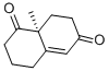 structure of CAS# 33878-99-8, (S)-(+)-3,4,8,8alpha-Tetrahydro-8alpha-Methyl-1,6(2H,7H)-Naphthalenedione;8A-Methyl-3,4,7,8-Tetrahydro-2H-Naphthalene-1,6-Quinone;Wieland-Michler Ketone;()-8A-Methyl-3,4,8,8A-Tetrahydro-1,6(2H,7H)-Naphthalenedione