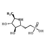 CAS#: 339186-29-7， {2-[(2R,3R,4R,5R)-3,4-Dihydroxy-5-Methyl-2-Pyrrolidinyl]Ethyl}Phosphonic Acid