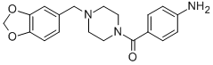 CAS#: 3398-28-5， (4-Aminophenyl)-[4-(1,3-Benzodioxol-5-Ylmethyl)Piperazin-1-Yl]Methanone