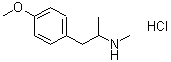 structure of CAS# 3398-68-3, 4-Methoxy-N,alpha-Dimethylphenethylamine Hydrochloride;1-(4-Methoxyphenyl)-N-Methyl-Propan-2-Amine Hydrochloride;[2-(4-Methoxyphenyl)-1-Methyl-Ethyl]-Methyl-Amine Hydrochloride