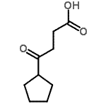 structure of CAS# 3400-90-6, 4-Cyclopentyl-4-Oxobutanoic Acid;4-Cyclopentyl-4-oxobutyric acid;4-Cyclopentyl-4-oxo-butyric acid;MFCD01320143