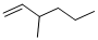 structure of CAS# 3404-61-3, 3-Methyl-1-Hexene;Inchi=1/C7h14/C1-4-6-7(3)5-2/H5,7H,2,4,6H2,1,3H;St5411561;67470_Fluka