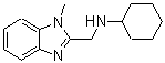 结构式 CAS# 342385-30-2, N-[(1-甲基-1H-苯并咪唑-2-基)甲基]环己胺