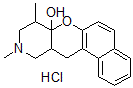 CAS#: 34256-91-2, 8,9,10,11,11a,12-Hexahydro-8,10-Dimethyl-7aH-Naphtho(1',2':5,6)Pyrano(3,2-a)Pyridin-7a-Ol Monohydrochloride