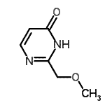 结构式 CAS# 34274-23-2, 2-(甲氧基甲基)-4(1H)-嘧啶酮