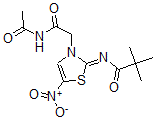 CAS#: 34431-70-4， N-[3-(2-Acetamido-2-Oxoethyl)-5-Nitro-1,3-Thiazol-2-Ylidene]-2,2-Dimethylpropanamide