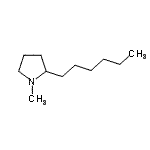 CAS#: 3447-05-0， 2-Hexyl-1-Methylpyrrolidine
