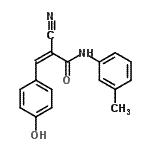 CAS#: 345368-62-9， (2Z)-2-Cyano-3-(4-Hydroxyphenyl)-N-(3-Methylphenyl)Acrylamide