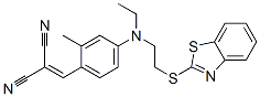 CAS#: 34613-03-1， 2-[[4-[2-(1,3-Benzothiazol-2-Ylsulfanyl)Ethyl-Ethylamino]-2-Methylphenyl]Methylidene]Propanedinitrile