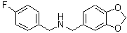 结构式 CAS# 346725-54-0, 1-(1,3-苯并二氧戊环-5-基)-N-(4-氟苄基)甲胺