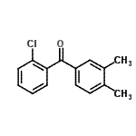 结构式 CAS# 34701-99-0, (2-氯苯基)(3,4-二甲基苯基)甲酮