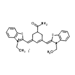 CAS#: 34719-10-3， 2-[(E)-{5-Carbamoyl-3-[(Z)-(3-Ethyl-1,3-Benzothiazol-2(3H)-Ylidene)Methyl]-2-Cyclohexen-1-Ylidene}Methyl]-3-Ethyl-1,3-Benzothiazol-3-Ium Iodide