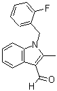 structure of CAS# 347323-87-9, 1-(2-Fluoro-Benzyl)-2-Methyl-1H-Indole-3-Carbaldehyde;1-(2-Fluorobenzyl)-2-Methyl-1H-Indole-3-Carbaldehyde(SALTDATA: FREE);1-(2-FLUORO-BENZYL)-2-METHYL-1H-INDOLE-3-CARBALDEHYDE;VITAS-BB TBB001070