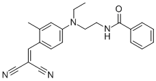 CAS#: 34759-42-7， N-[2-[1-[4-(2,2-Dicyanoethenyl)-3-Methylphenyl]Ethylamino]Ethyl]Benzamide