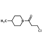 结构式 CAS# 349090-42-2, 3-氯-1-(4-甲基-1-哌啶基)-1-丙酮
